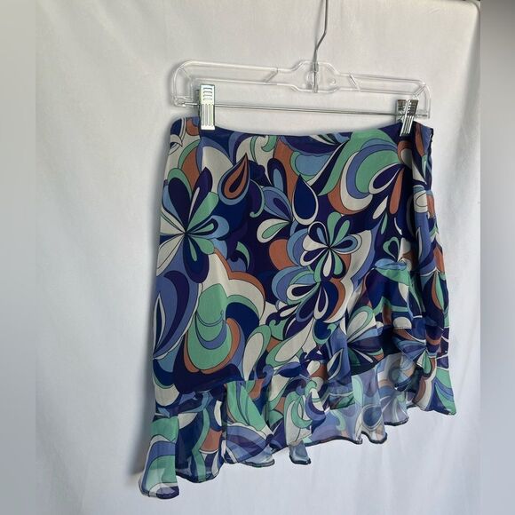 ASOS RUFFLE PRINT MINI SKIRT size 8 - Picture 6 of 11